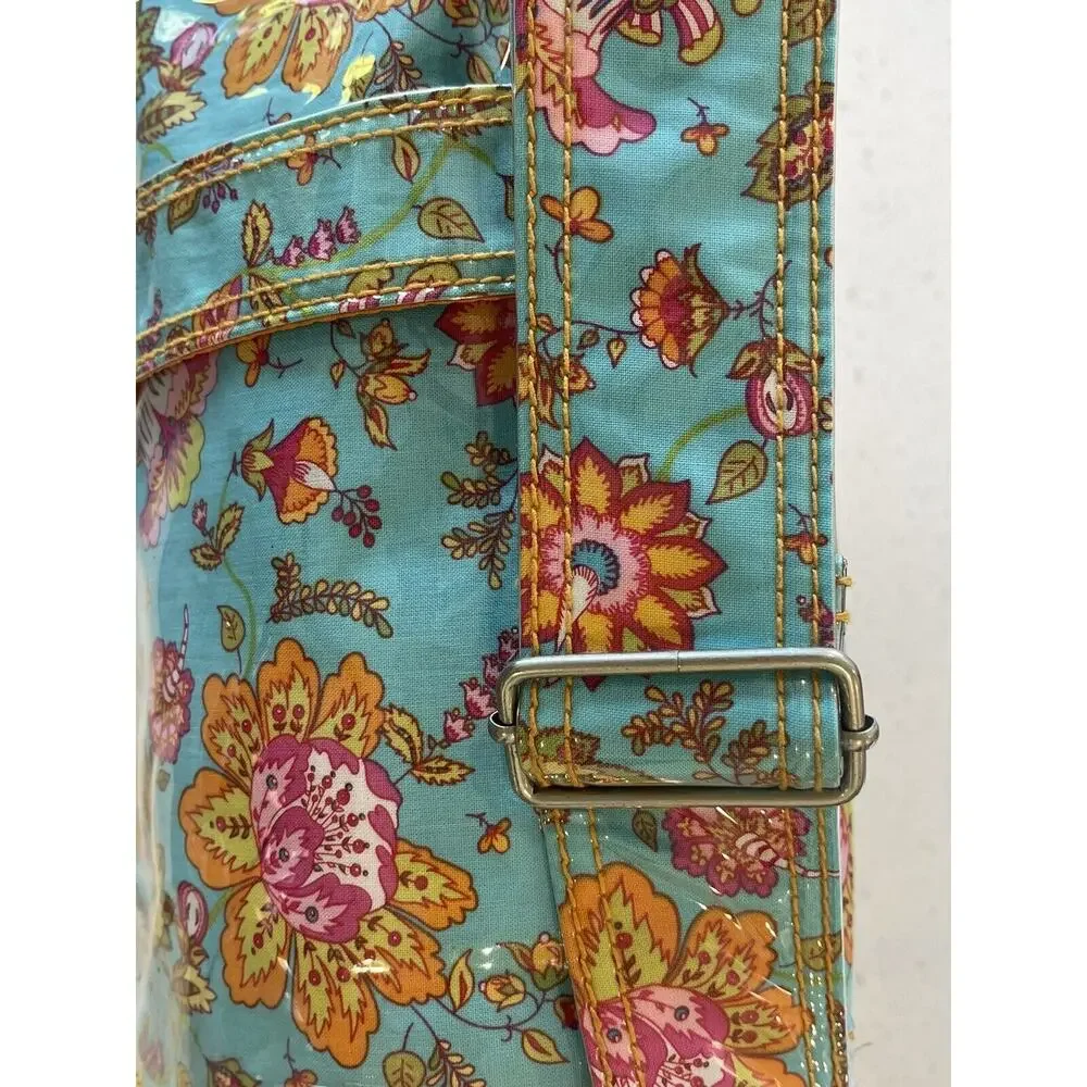 Kalencom Laminated Diaper Buckle Bag‎ Turquoise Pink Gypsy Wildflower